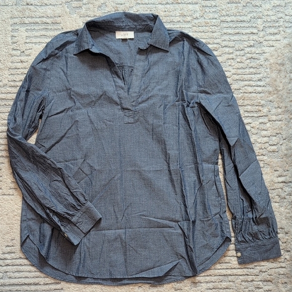 LOFT Tops - LOFT Women's Casual Chambray V-neck Shirt